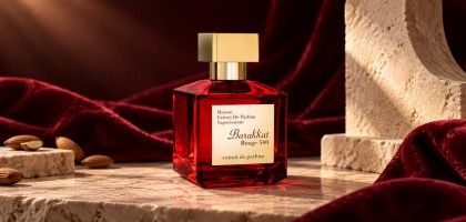 Barakkat Rouge 540 Extrait Red: migdolai, šafranas ir mediena